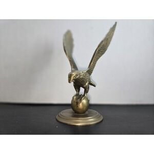 Vintage Brass Eagle Statue 9 Inch